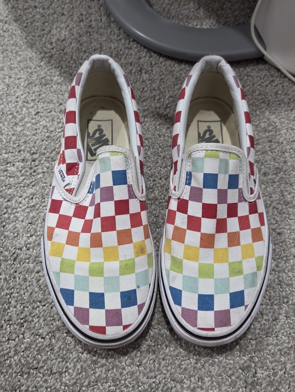 Rainbow Check Vans